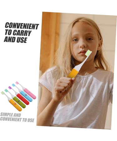 Solustre 5-Pack Hard Bristle Travel Toothbrushes for Adults & Kids - Compact & Foldable Mini Toothbrushes for Camping & On-the-Go - Buy Online on GoSupps.com