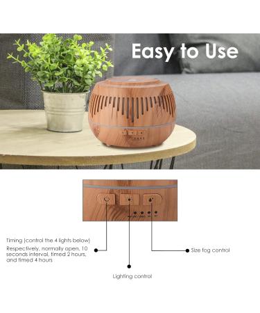 500ml Aroma Diffuser for Essential Oils - 10 Oils Included 36dB Silent Operation 7 Colors BPA-Free 4 Timers & Auto Shut-off - Buy Online on GoSupps.com