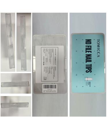 Tomicca 240 Pcs Ultra Short Squoval Gel Nail Tips | Half Matt Full Cover Artificial Nail Tips for DIY & Nail Studios - 15 Sizes Available - Buy Online on GoSupps.com