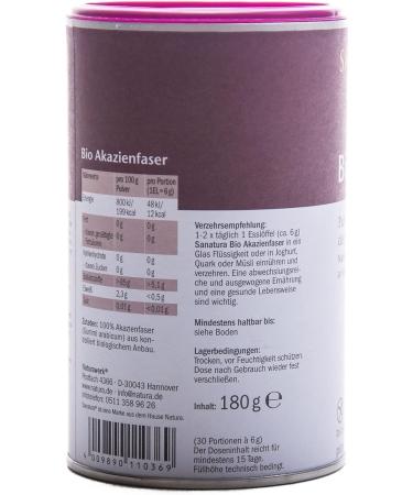 Buy SMANATIONA Bio Akazienfaser (180g) - Premium Organic Acacia Fiber for Digestive Health | Fast International Shipping - Buy Online on GoSupps.com