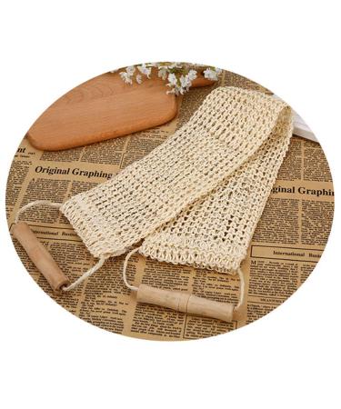 VAP26 peeling back scrubber for the shower with a long handle double-sided rubble tape body-bathroom sponge with natural sisal back scrubber for men and women as shown 58*10cm