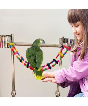 Bonaweite Bird Parrot Toys - Colorful Step Ladder Swing Bridge for Pet Training - 12 Ladders - Buy Online on GoSupps.com