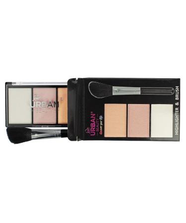 Love Urban Beauty Highlighter Palette - 3 Color Makeup Set for Women | Contouring & Highlighting Bronzer with Brush - Buy Online on GoSupps.com