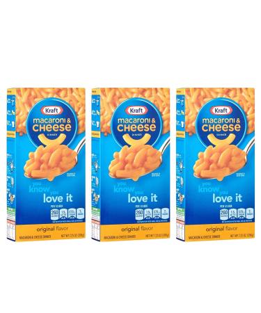 Giftoluxe Kraft Original Macaroni & Cheese 3-Pack 206grams Each | Mac and Cheese Instant Food | American Food (3 pack)