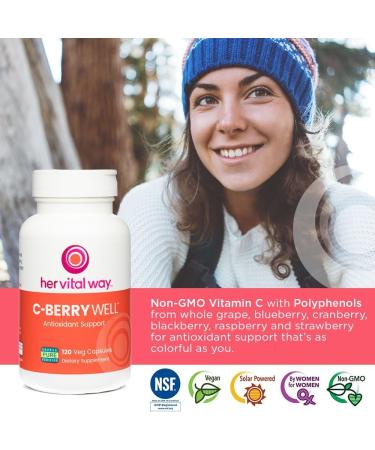 her vital way C-BerryWell Vitamin C Plus Berry Polyphenols Antioxidant Support - Buy Online on GoSupps.com