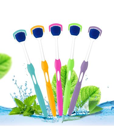 Tongue Scraper for Adults,Tongue Cleaner,Tounge Scraper Cleaner,Tongue Brush, Fresh Breath Tongue Scraping(3 Pack Random color)