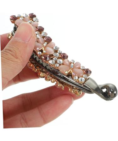 Beaupretty Rhinestone Hair Clip Banana Clips Hair for Fine Hair Rhinestone Banana Clips Hair Comb for Curly Hair Clips for Hair Banana Hair Clips for Women Rhinestones Curling Comb Miss Metal 8.5x2x2cm As Shown - Buy Online on GoSupps.com