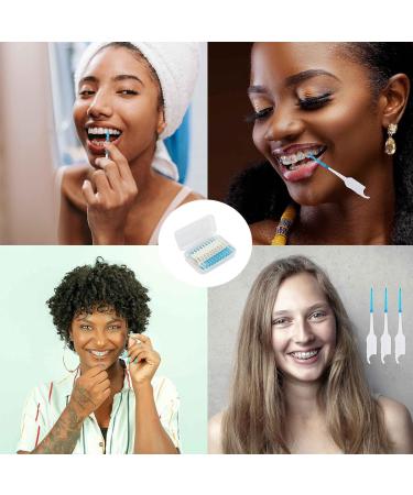 Fajoek Interdental Brushes - 200pcs Blue 0.7mm Cleaning Brushes for Narrow Spaces | Double-Use Dental Care - Buy Online on GoSupps.com