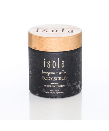 Isola Lemongrass + Coffee Body Scrub - Vegan - All Natural Cruelty Free - 8oz
