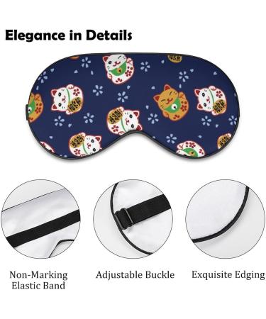 LynaRei Japanese Fortune Cat Sleeping Mask - Adjustable Blindfold for Blocking Light - Style-4 - Buy Online on GoSupps.com