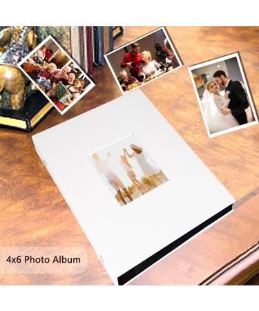 Miaikoe 6x4 Photo Album with 300 Pockets - Large Capacity Linen Album for Family Wedding Anniversary, Holds 300 Horizontal 10x15cm Photos - White - Buy Online on GoSupps.com