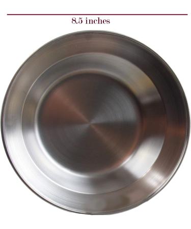 Wealers Stainless Steel Plate and Bowl Set - Portable Dinnerware for Camping and Outdoor Activities - Buy Online on GoSupps.com