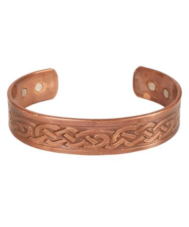 Touchstone Indian handmade copper bracelet Friedens Chakra yoga meditation mantra jewelry cuff for women and men megical Celtic