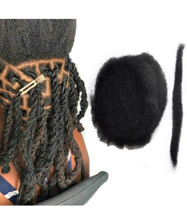 Yotchoi Tight Afro Kinky Human Hair,Ideal for Making or Repairing Permanent Dreadlocks ,Twists and Braids 4 Bundles/Package Natural Black #1B 8inch/20.32cm 8inch/23.32cm Natural Black #1B