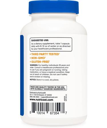 Nutricost Zinc Picolinate 30mg 240 Capsules - Gluten Free, Non-GMO - 240 Count - Buy Online on GoSupps.com