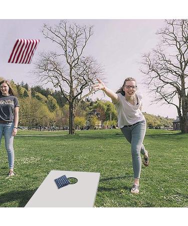Nattork Premium Classic Cornhole Set - Bean Bag Toss Game with 8 Bags & Carrying Case - American Flag Design - Buy Online on GoSupps.com