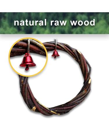 Qeeheng Natural Wood Bird Swing - Circular Hanging Ring with Bell | Parrot Cage Accessories for Nymphensittiche & More - Buy Online on GoSupps.com