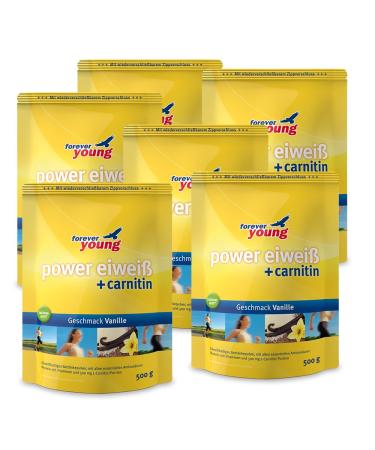 Forever Young Power Protein + Carnitine 6 x 500g bags vanilla