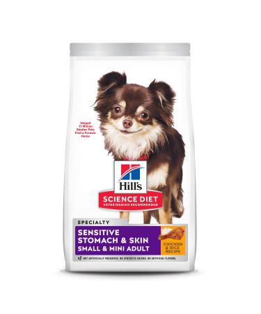 Hill's Science Diet Dry Dog Food, Adult, Small & Mini Breeds, Sensitive Stomach & Skin, Chicken Recipe 4 Pound (Pack of 1) White