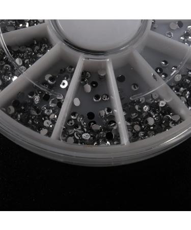 Fegtrtyoa 2X Silver Rhinestones Carousel Boxes Crystal Nail Manicure Nail 1.5 MM Wheel - Buy Online on GoSupps.com