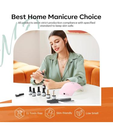 Modelones 32 Pcs Gel Nail Polish Set 28 Colors All Season Gel Polish Kit with Glossy& Matte Gel Top Coat No Wipe Base Coat Nail Primer Orange Red Purple Pink Black White Classic Colors Nails DIY A1-Multicolors - Buy Online on GoSupps.com