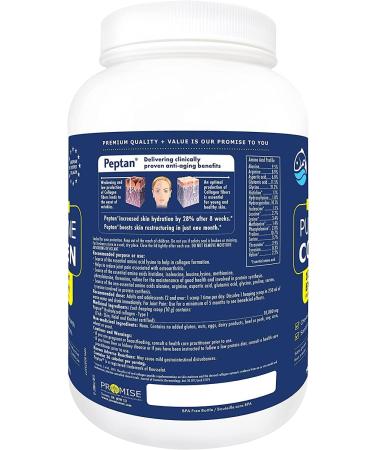  825gm (29oz) Hydrolyzed Marine Collagen Peptides with 9g of Protein to Support Joints Hair Skin and Nails - Unflavored Hydrolyzed Supplement - Buy Online on GoSupps.com