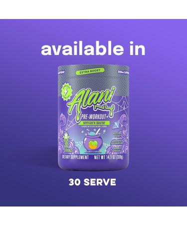 Alani Nu Pre Workout+ Powder Witches Brew Extra Boost Sugar Free 300mg Caffeine L-Theanine Beta-Alanine L-Citrulline 30 Servings Witches Brew 13.8 Ounce (Pack of 1) - Buy Online on GoSupps.com