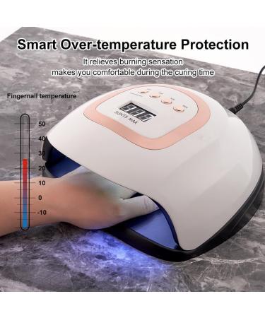 Yuejooz UV LED Nail Lamp 220W Gel Nail Lamps 57 LED Beads Quick-Drying Gel Curing Lamp Nail Dryer for Gel Nails Gel Polish Light for Home Salon with Auto Sensor 4 Timers - Buy Online on GoSupps.com