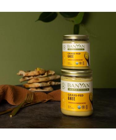 Banyan Botanicals Organic Grass-Fed Ghee 13.4 oz - Non-GMO Gluten-Free Cooking & Baking Oil Alternative - Buy Online on GoSupps.com