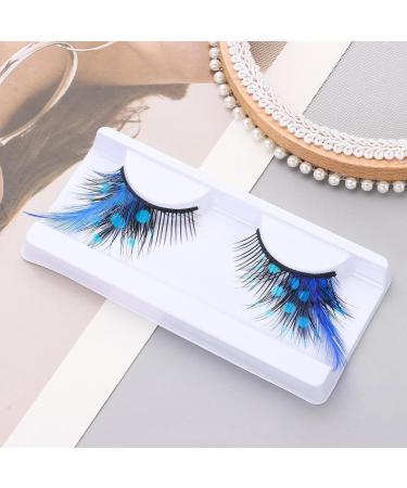 1 Pairs White Lashes Cosplay Lashes 3D Multi-Layered Anime Manga Lashes Effect Fluffy Wispy Cat Eye White False Eyelashes For Halloween Masquerade Eyelash Tools (A2) - Buy Online on GoSupps.com