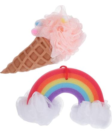Buy Hemoton 4 Pcs Rainbow Bath Exfoliating Loofah Sponge Set - Ideal Shower Accessory for Exfoliation & Relaxation | International Shipping Available - Buy Online on GoSupps.com