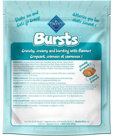 Blue Buffalo Bursts with Savory Seafood Cat Treats 141g Pouch 141 g (Pack of 1) Seafood - Buy Online on GoSupps.com