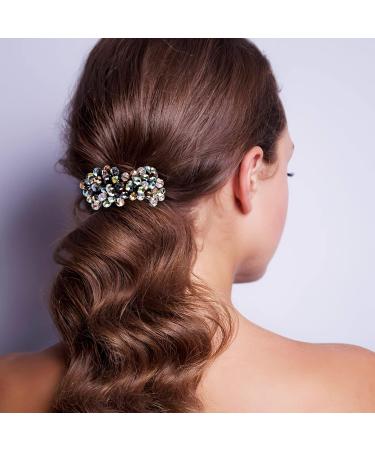 Lusofie Rhinestone Hair Ties - Set of 3 Crystal Elastic Scrunchies for Women and Girls - Buy Online on GoSupps.com