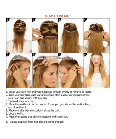 100% Remy Clip-In Hair Extensions - Natural Black 22 Inch Full Head (7 Pieces) - Real Human Hair - Buy Online on GoSupps.com