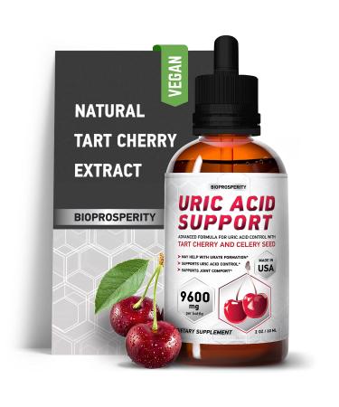Uric Acid Support - Tart Cherry Extract for Joint Health - Liquid Supplements for Uric Acid Control and Great Kidney Function - Pain Relief and Daily Joint Support (2 Fl Oz)