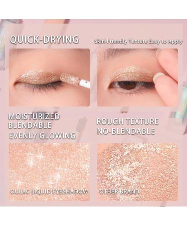 Oulac Purple Glitter Liquid Eyeshadow & Eyeliner - Long-Lasting Shimmer Makeup | Vegan & Cruelty-Free Formula - 08 Metallic Lilac - Buy Online on GoSupps.com