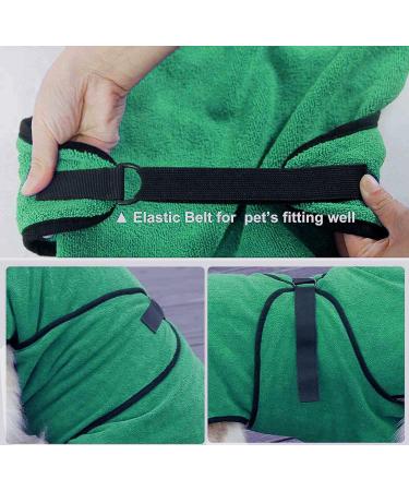 OWBB Extra Suction Dog Bath Towel & Cat Fast Drying Bathrobe - Adjustable Pet Coat XS - Perfect for Easy International Shipping - Buy Online on GoSupps.com