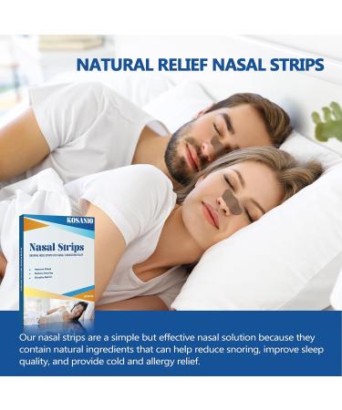 KOSANIO Nasal Strips 50 Count - Effective Snoring Relief & Nasal Congestion. Improve Sleep & Breathe Better with Extra Strength Nasal Strips - Buy Online on GoSupps.com