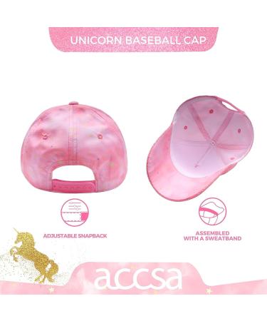 Accsa Girls Tie-Dye Unicorn Baseball Cap - Adjustable Kids Hat in Multicoloured Pink - Buy Online on GoSupps.com