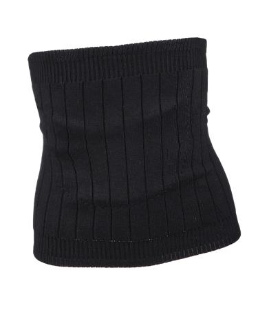 FRCOLOR Warm Wool Belt Cashmere Waist Warmer Lumbar Support Brace Kidney Warmer Belt Abdominal Stomach Binder Back Winter Lumbar Brace Stomach Warming Pad Wool Kidney Belt Thicken Strap XL Black