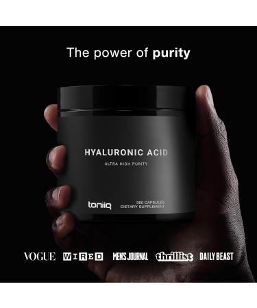 Hyaluronic Acid Supplements Lab Tested 95% Ultra High Purity Fermented and Bioavailable with Vitamin C Third Party Lab Tested 360 Capsules 360 Count (Pack of 1) - Buy Online on GoSupps.com