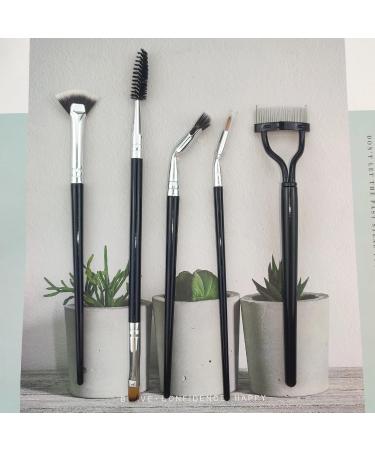 5 Pack Mascara Fan Brush Set - Angled Scalloped Eyelash & Eyebrow Tool for Perfect Lash Application - No Smearing No Clumping - Buy Online on GoSupps.com