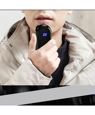 Electric Mini Beard Trimmer for Men USB Rechargeable Portable Travel Pocket Size Ideal for Face Mustache Stubble Body Grooming includes Brush and Charging Cable Black - Buy Online on GoSupps.com