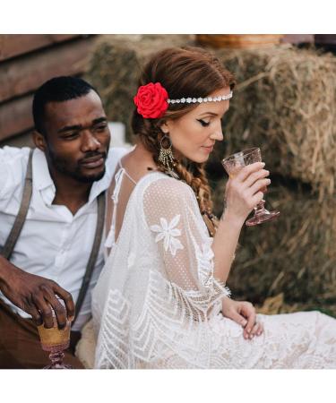 Rose Claw Clip | Rose Brooch Floral Hairpin Floral Hair Clips Non Slip Strong Hold Blooming Rose Claws Clips for Thin Hair and Thick Hair 9cm - Buy Online on GoSupps.com