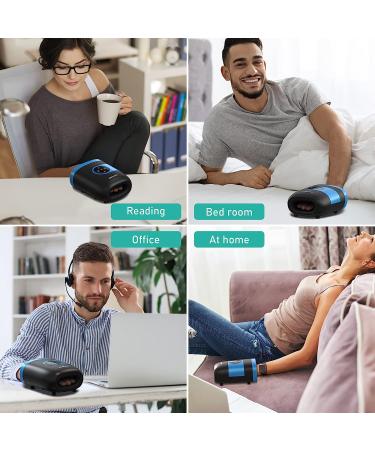 Quinear Cordless Hand Massager with Heat and Compression - Relieves Arthritis, Carpal Tunnel, Stiff Joints - Blue - Buy Online on GoSupps.com