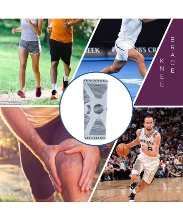Neotech Care Bamboo Fiber Knee Support Sleeve - Lightweight Elastic Breathable Brace for Men Women - Grey (Size S) - Buy Online on GoSupps.com