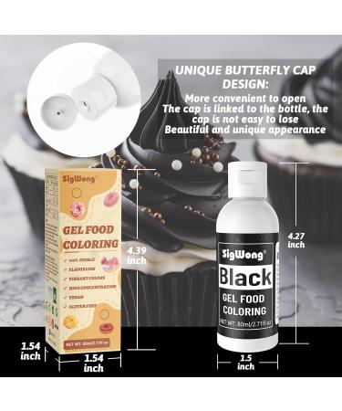 Gel Food Coloring - 80ml Black Gel Based Food Dye Vibrant Tasteless Concentrated Food Coloring for Cake Cookie Decorating Easter Egg Icing Fondant Baking Macaron - 2.71 Fl.Oz Bottles (Christmas) - Buy Online on GoSupps.com