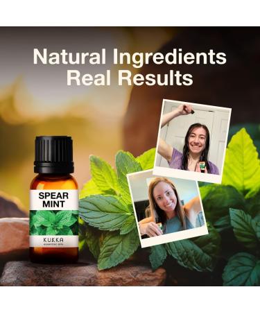 Kukka Spearmint Essential Oil - 100% Natural Aromatherapy for Skin Care, Bath Bombs, Soaps, and Candles - 10ml - Buy Online on GoSupps.com