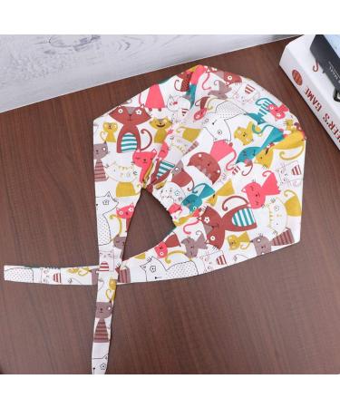 2pcs TENDYCOCO Surgical Scrub Cap - Adjustable Unisex Surgery Hats with Fox Print Design - Buy Online on GoSupps.com