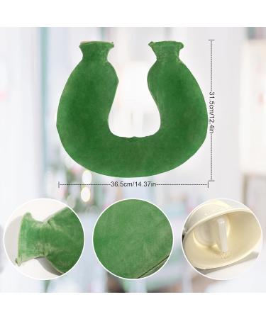 Bringluck2u Neck Heat Bottle - 1L Natural Rubber with Removable Fleece Cover for Cozy Nights & Pain Relief - Ideal for Adults & Children - Green - Buy Online on GoSupps.com